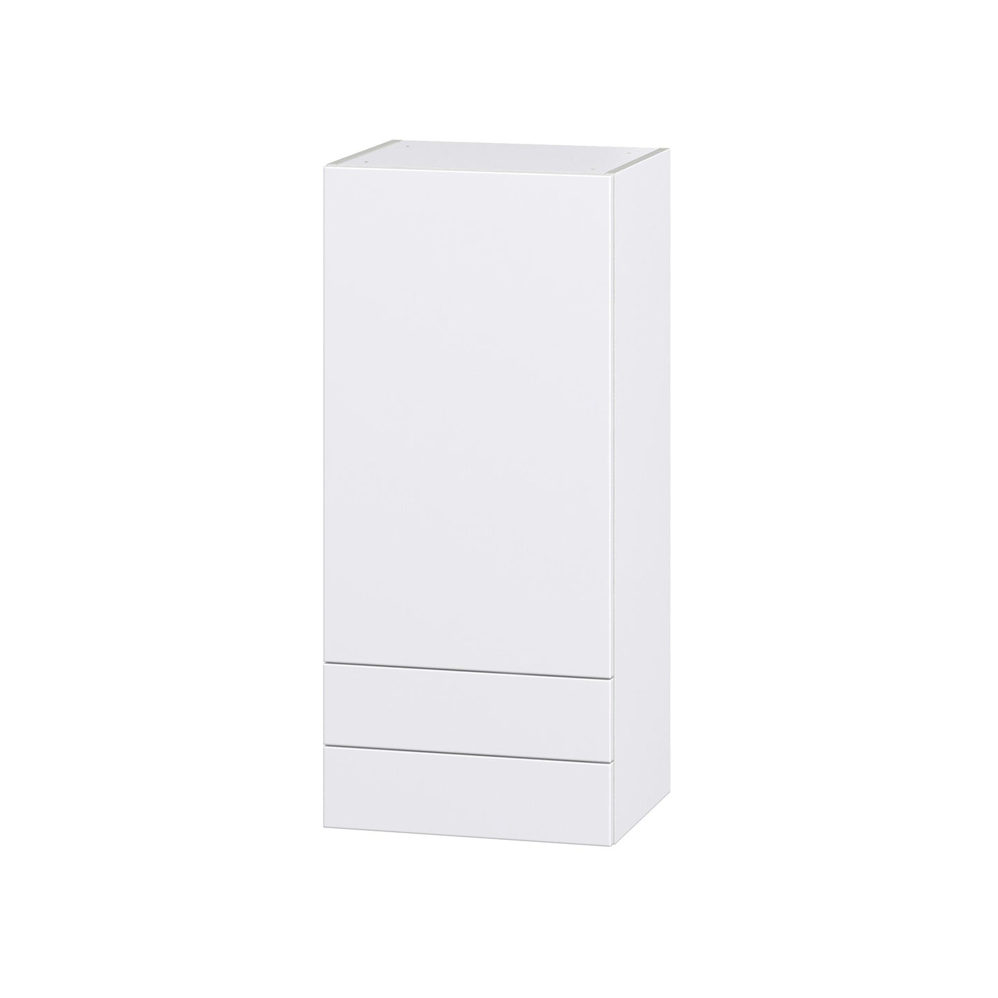 Hugo&Borg Lasalle 18-in W x 40-in H x 14-in D Bright White Slab 2-Drawers Wall Fully Assembled Cabinet (Flat Panel Slab Style)