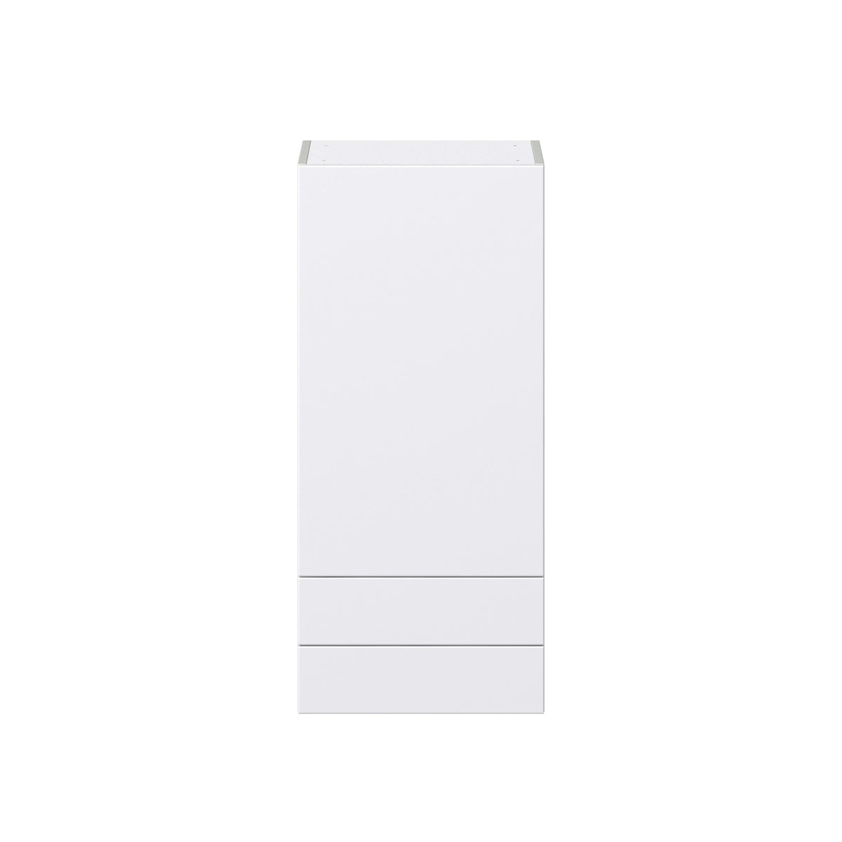 Hugo&Borg Lasalle 18-in W x 40-in H x 14-in D Bright White Slab 2-Drawers Wall Fully Assembled Cabinet (Flat Panel Slab Style)
