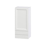 Hugo&Borg Riviera 18-in W x 40-in H x 14-in D Bright White 2-Drawers Wall Fully Assembled Cabinet (Recessed Panel Shaker Style)
