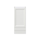 Hugo&Borg Riviera 18-in W x 40-in H x 14-in D Bright White 2-Drawers Wall Fully Assembled Cabinet (Recessed Panel Shaker Style)