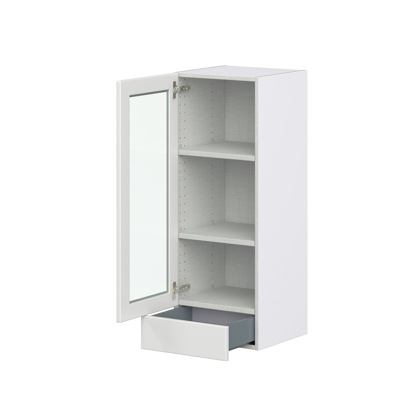 Hugo&Borg Riviera 15-in W x 40-in H x 14-in D Bright White Wall Fully Assembled Cabinet (Recessed Panel Shaker Door Style)