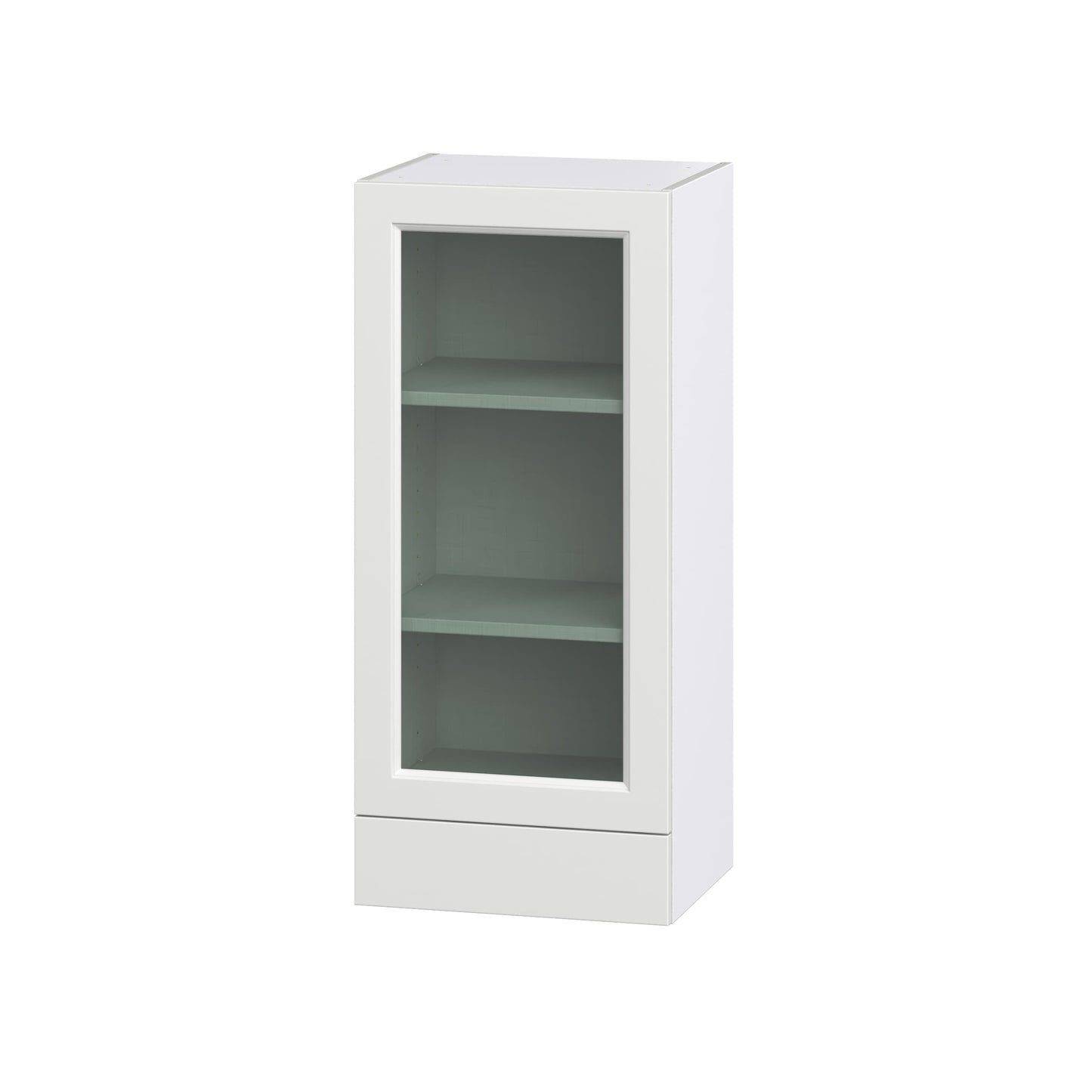 Hugo&Borg Riviera 18-in W x 40-in H x 14-in D Bright White 1-Drawer Wall Fully Assembled Cabinet (Recessed Panel Shaker Style)