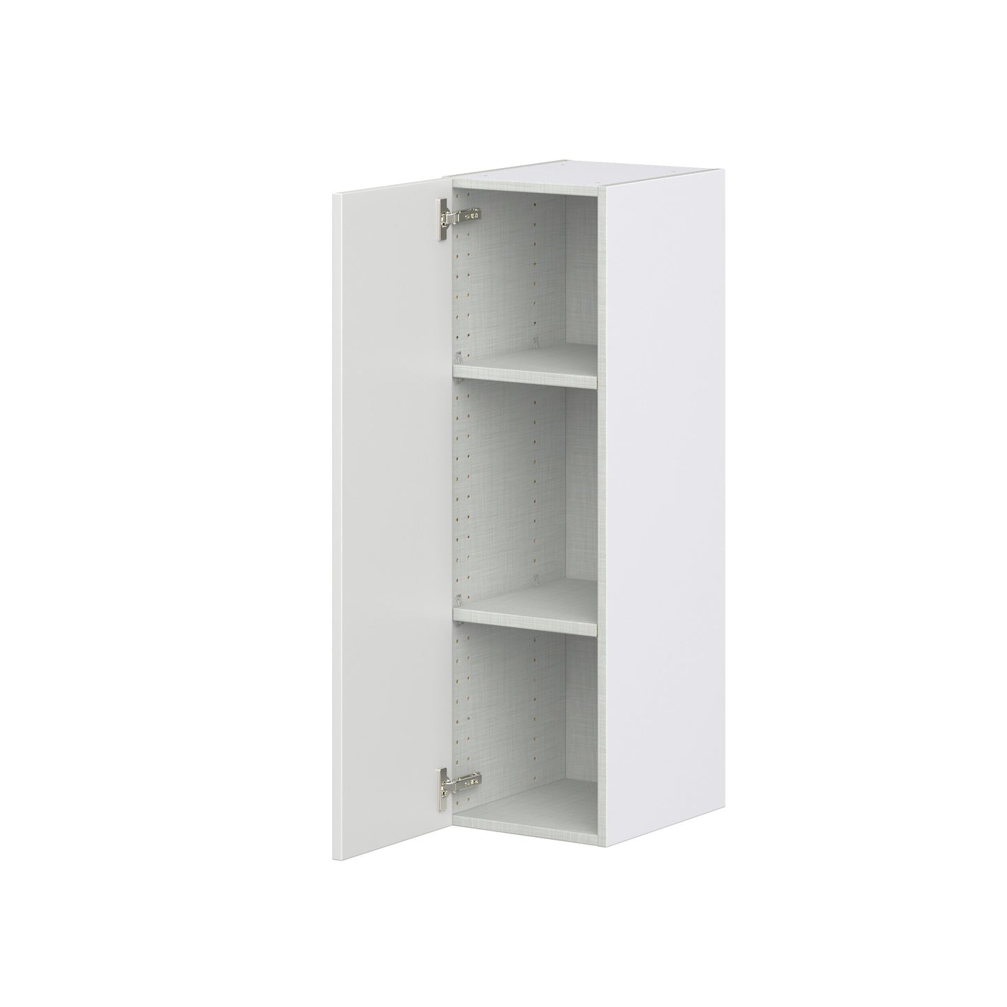 Hugo&Borg Riviera 12-in W x 40-in H x 14-in D Bright White Wall Fully Assembled Cabinet (Recessed Panel Shaker Door Style)