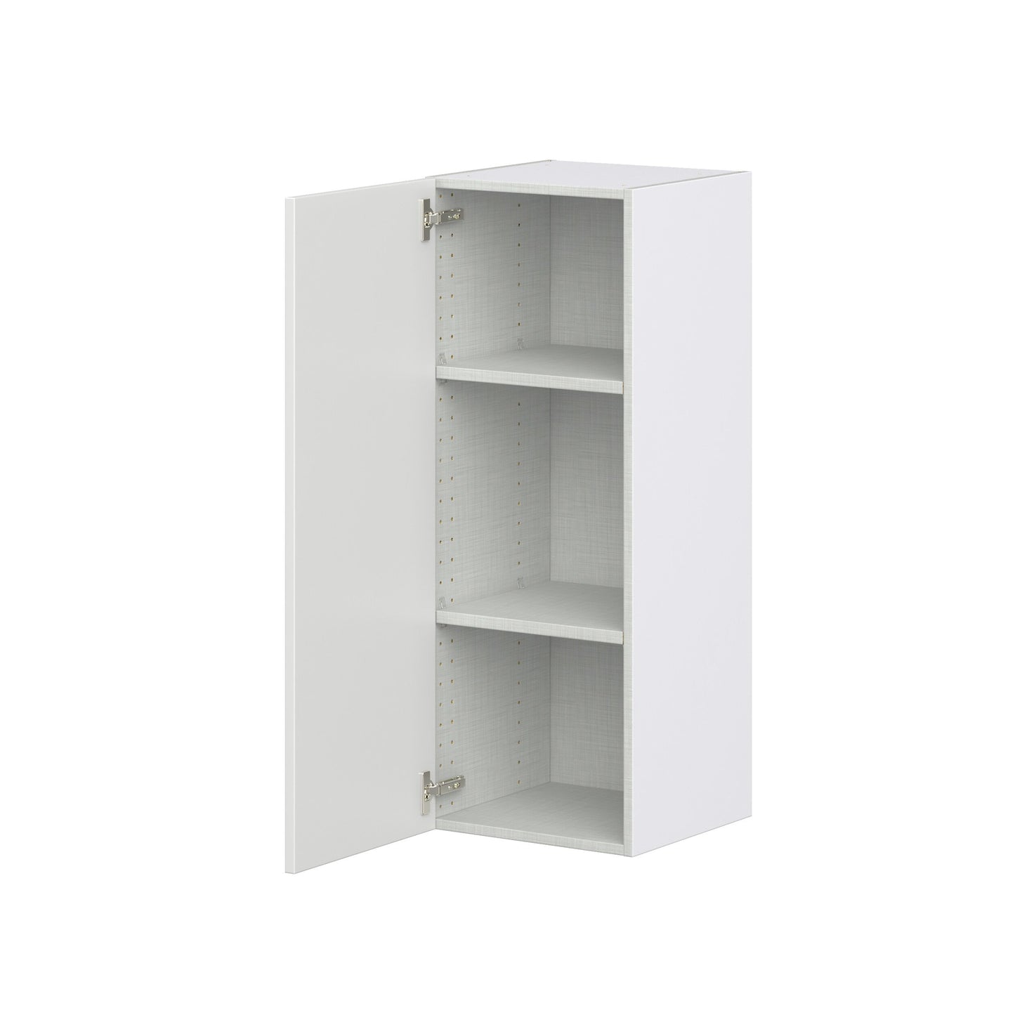 Hugo&Borg Riviera 15-in W x 40-in H x 14-in D Bright White Wall Fully Assembled Cabinet (Recessed Panel Shaker Door Style)