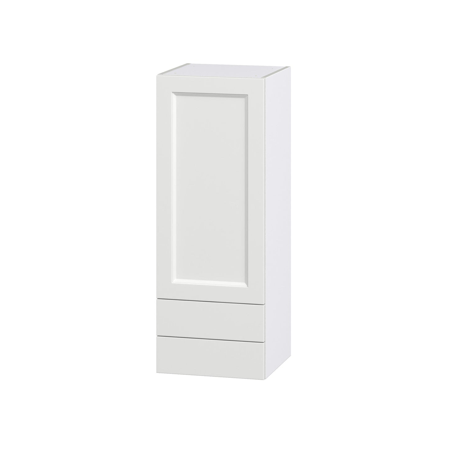 Hugo&Borg Riviera 15-in W x 40-in H x 14-in D Bright White 2-Drawers Wall Fully Assembled Cabinet (Recessed Panel Shaker Style)
