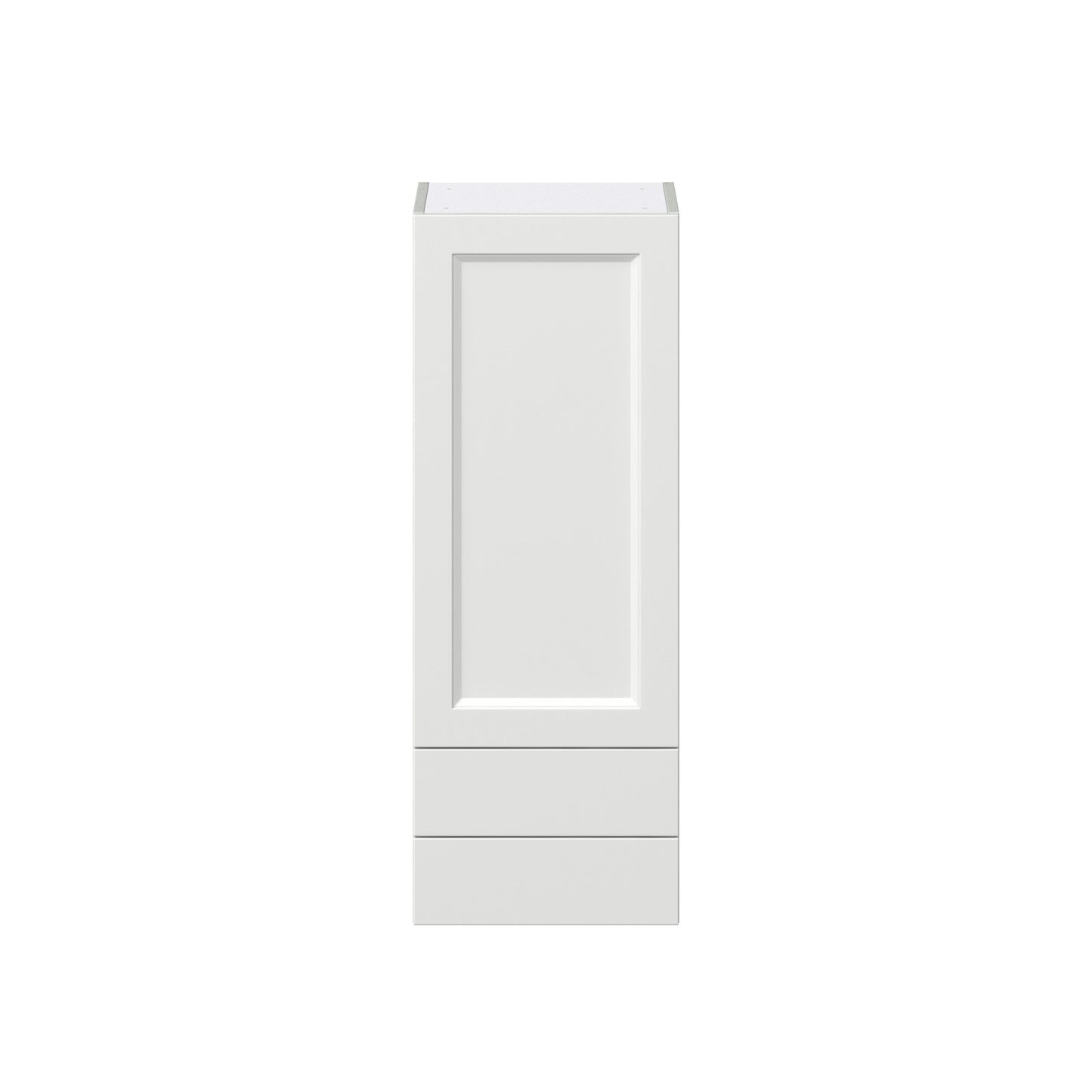 Hugo&Borg Riviera 15-in W x 40-in H x 14-in D Bright White 2-Drawers Wall Fully Assembled Cabinet (Recessed Panel Shaker Style)