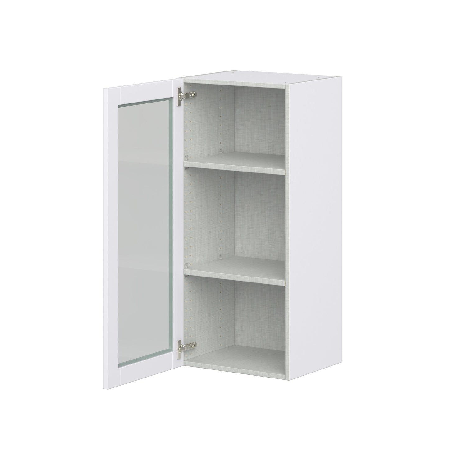 Hugo&Borg Lasalle 18-in W x 40-in H x 14-in D Bright White Slab Wall Fully Assembled Cabinet (Flat Panel Slab Door Style)