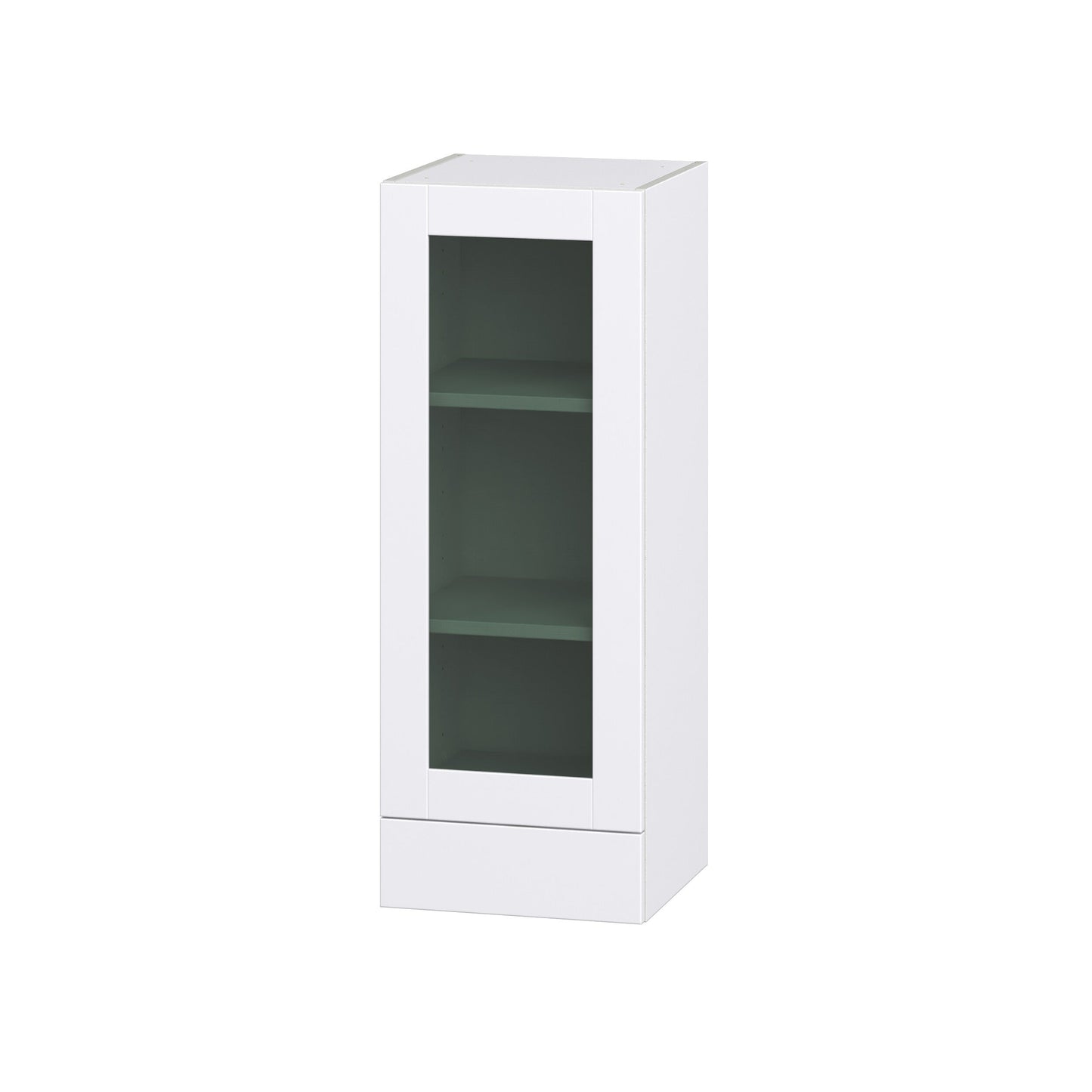 Hugo&Borg Rosemont 15-in W x 40-in H x 14-in D Glacier White Wall Fully Assembled Cabinet (Recessed Panel Glass Door Style)