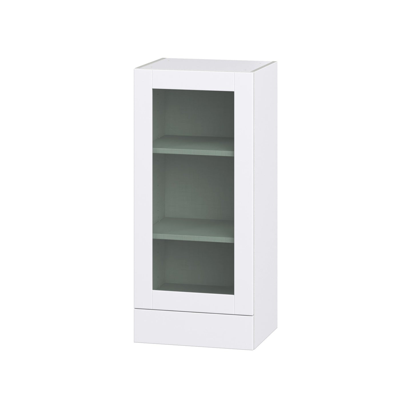 Hugo&Borg Rosemont 18-in W x 40-in H x 14-in D Glacier White 1-Drawer Wall Fully Assembled Cabinet (Recessed Panel Shaker Style)