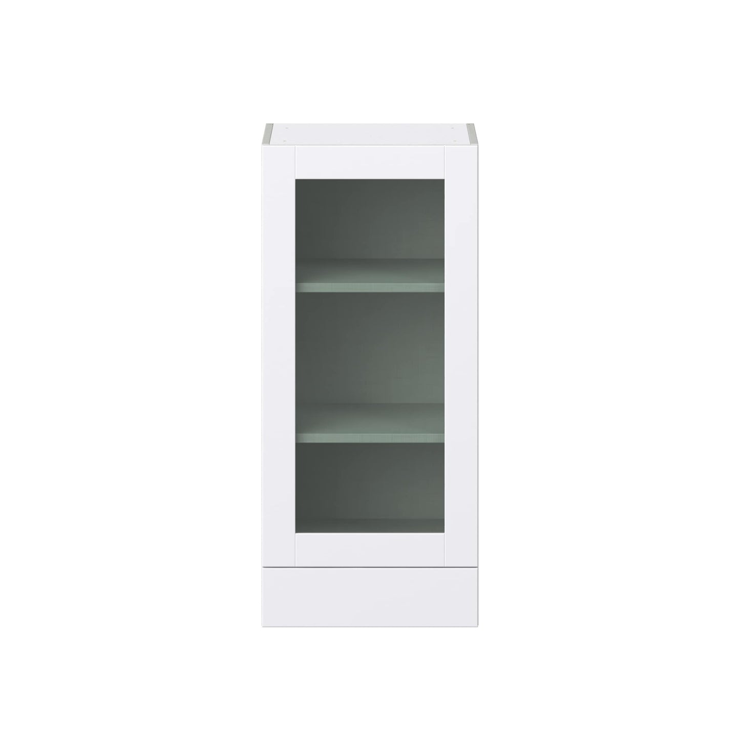 Hugo&Borg Rosemont 18-in W x 40-in H x 14-in D Glacier White 1-Drawer Wall Fully Assembled Cabinet (Recessed Panel Shaker Style)