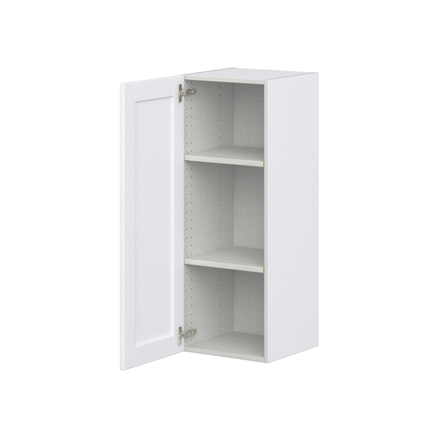 Hugo&Borg Rosemont 15-in W x 40-in H x 14-in D Glacier White Wall Fully Assembled Cabinet (Recessed Panel Shaker Door Style)