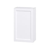Hugo&Borg Rosemont 24-in W x 40-in H x 14-in D Glacier White Wall Fully Assembled Cabinet (Recessed Panel Shaker Door Style)