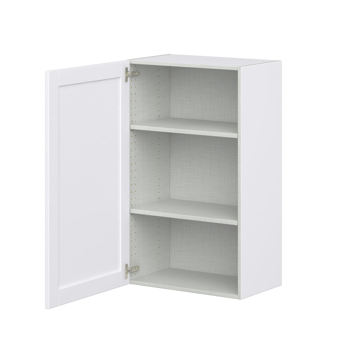 Hugo&Borg Rosemont 24-in W x 40-in H x 14-in D Glacier White Wall Fully Assembled Cabinet (Recessed Panel Shaker Door Style)