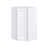 Hugo&Borg Rosemont 24-in W x 40-in H x 14-in D Glacier White Diagonal Corner Wall Fully Assembled Cabinet (Recessed Panel Shaker Style)