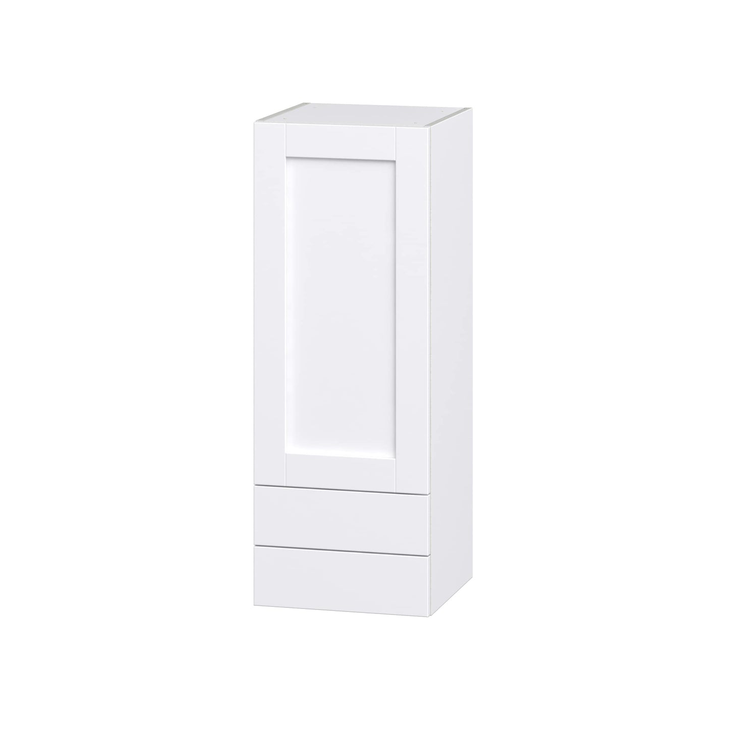 Hugo&Borg Rosemont 15-in W x 40-in H x 14-in D Glacier White 2-Drawers Wall Fully Assembled Cabinet (Recessed Panel Shaker Style)