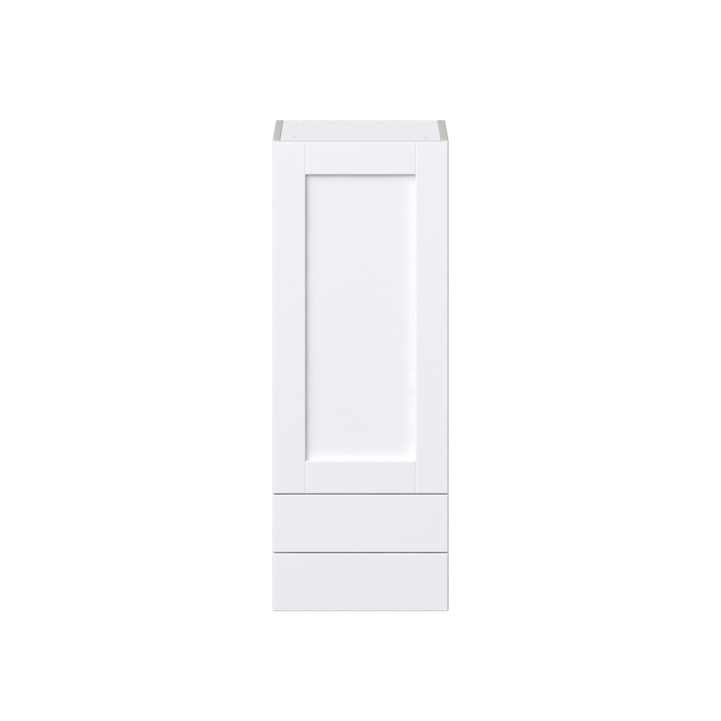 Hugo&Borg Rosemont 15-in W x 40-in H x 14-in D Glacier White 2-Drawers Wall Fully Assembled Cabinet (Recessed Panel Shaker Style)