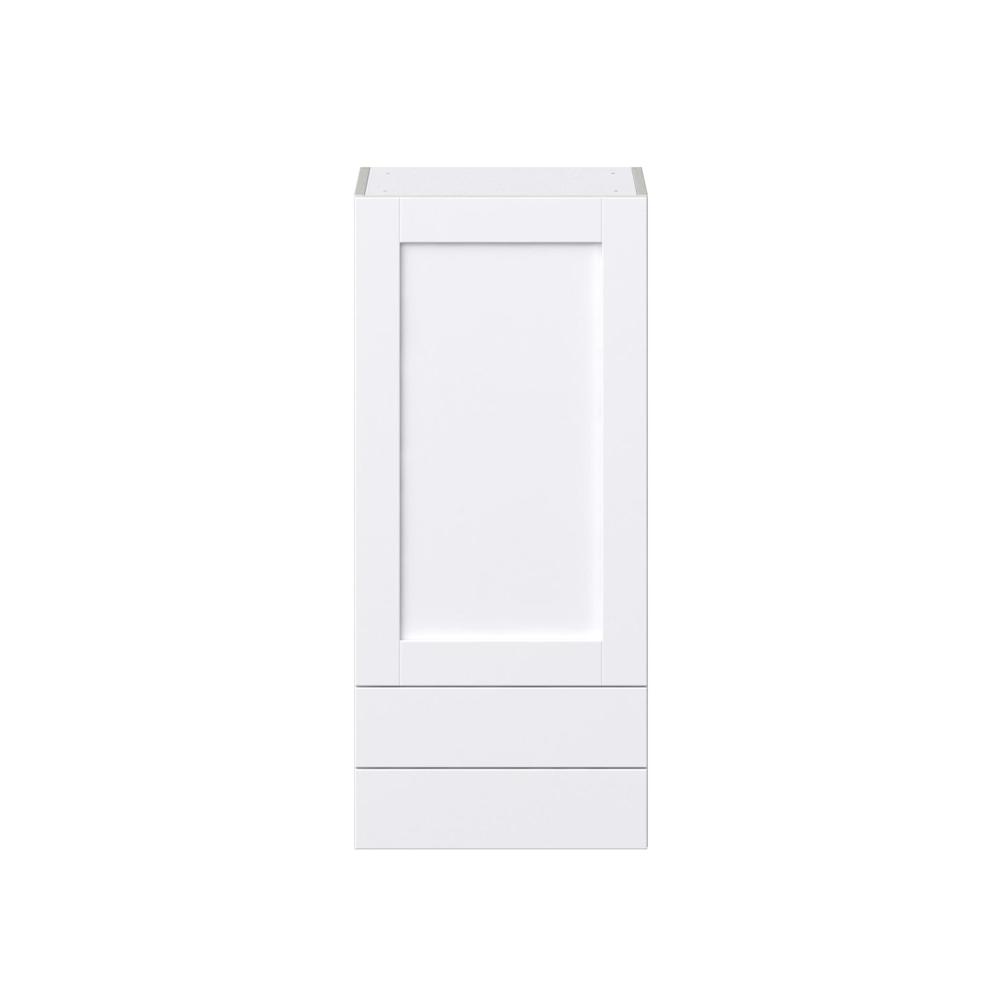 Hugo&Borg Rosemont 18-in W x 40-in H x 14-in D Glacier White 2-Drawers Wall Fully Assembled Cabinet (Recessed Panel Shaker Style)