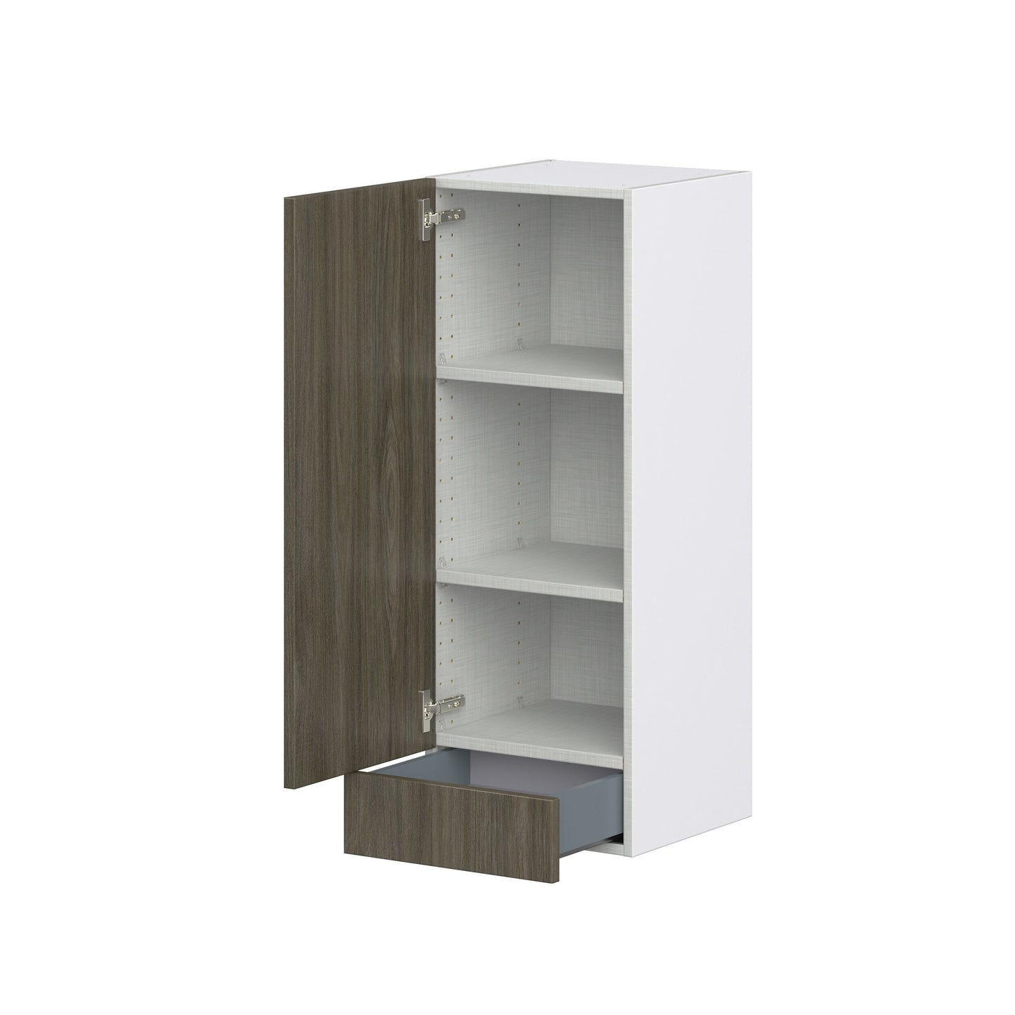 Hugo&Borg Savane 15-in W x 40-in H x 14-in D Textmel 1-Drawer Wall Fully Assembled Cabinet (Flat Panel Slab Style)