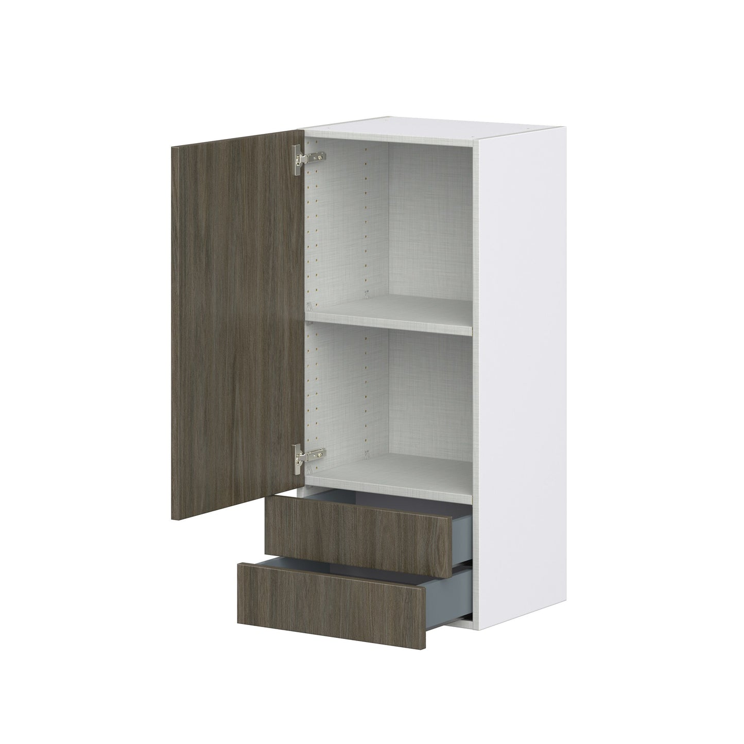 Hugo&Borg Savane 18-in W x 40-in H x 14-in D Textmel 2-Drawers Wall Fully Assembled Cabinet (Flat Panel Slab Style)