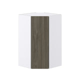 Hugo&Borg Savane 24-in W x 40-in H x 14-in D Textmel Diagonal Corner Wall Fully Assembled Cabinet (Flat Panel Slab Style)