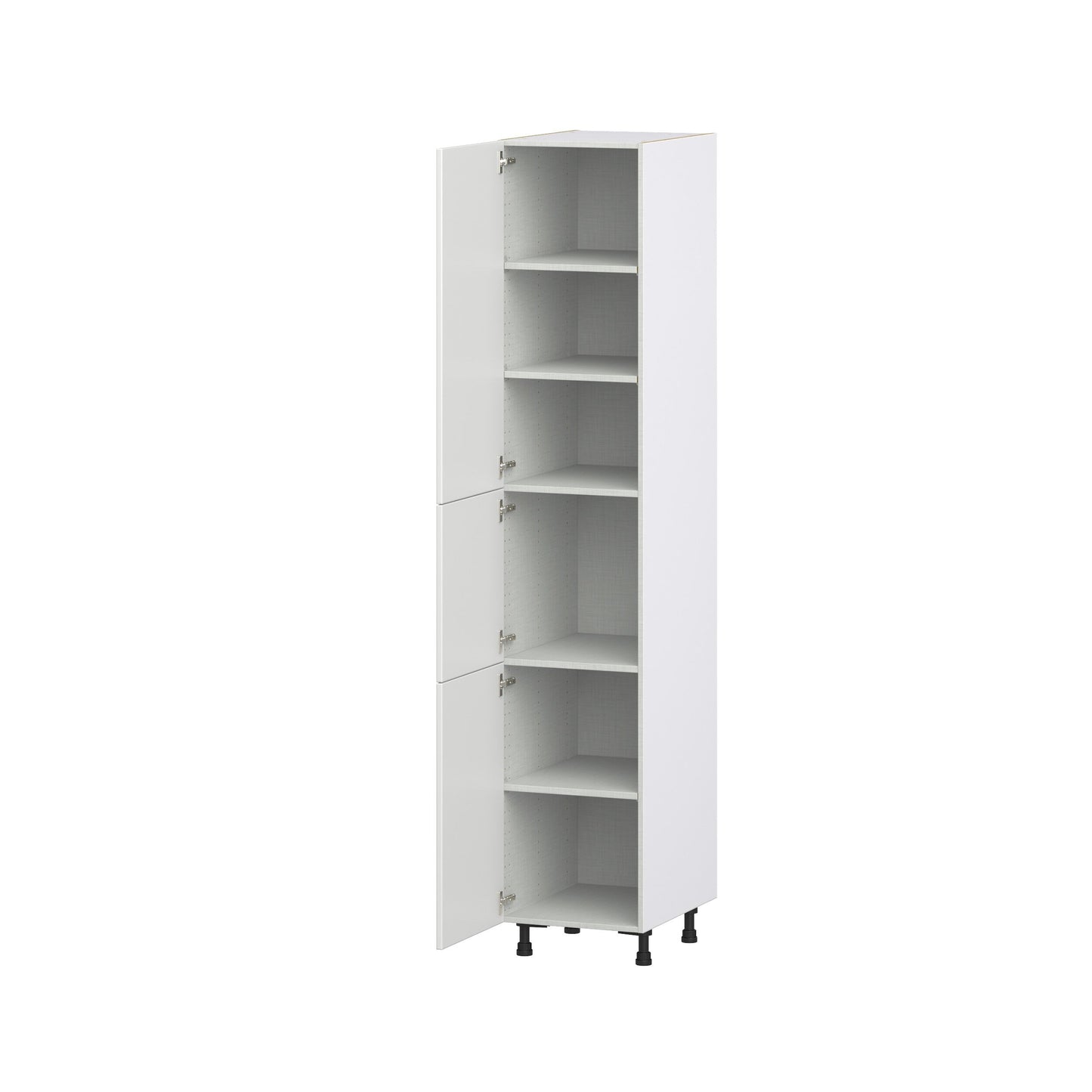 Hugo&Borg Riviera 18-in W x 94.5-in H x 24-in D Bright White Pantry Fully Assembled Cabinet (Recessed Panel Shaker Door Style)