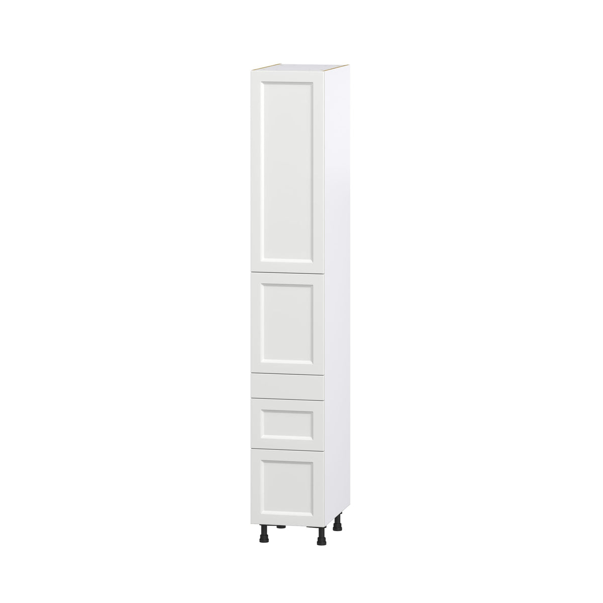 Hugo&Borg Riviera 15-in W x 94.5-in H x 24-in D Bright White 5-Drawers Pantry Fully Assembled Cabinet (Recessed Panel Shaker Style)