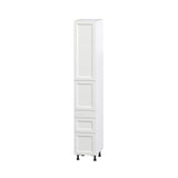 Hugo&Borg Riviera 15-in W x 94.5-in H x 24-in D Bright White 5-Drawers Pantry Fully Assembled Cabinet (Recessed Panel Shaker Style)