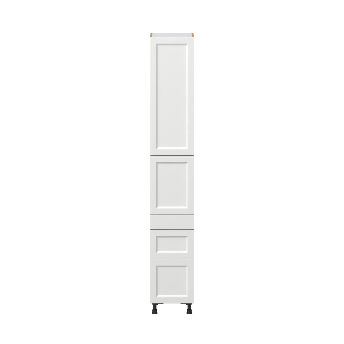 Hugo&Borg Riviera 15-in W x 94.5-in H x 24-in D Bright White 5-Drawers Pantry Fully Assembled Cabinet (Recessed Panel Shaker Style)