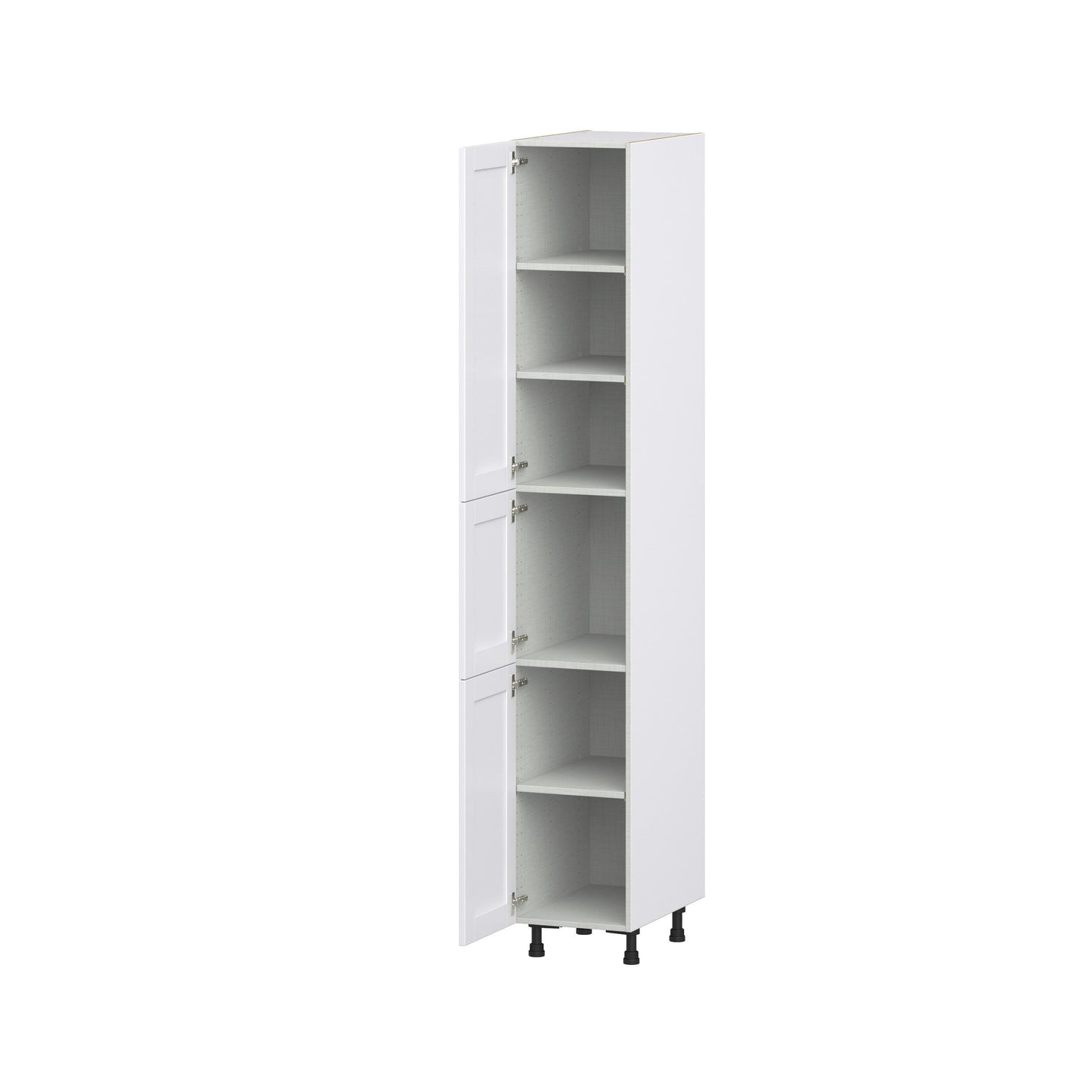 Hugo&Borg Rosemont 15-in W x 94.5-in H x 24-in D Glacier White Pantry Fully Assembled Cabinet (Recessed Panel Shaker Door Style)