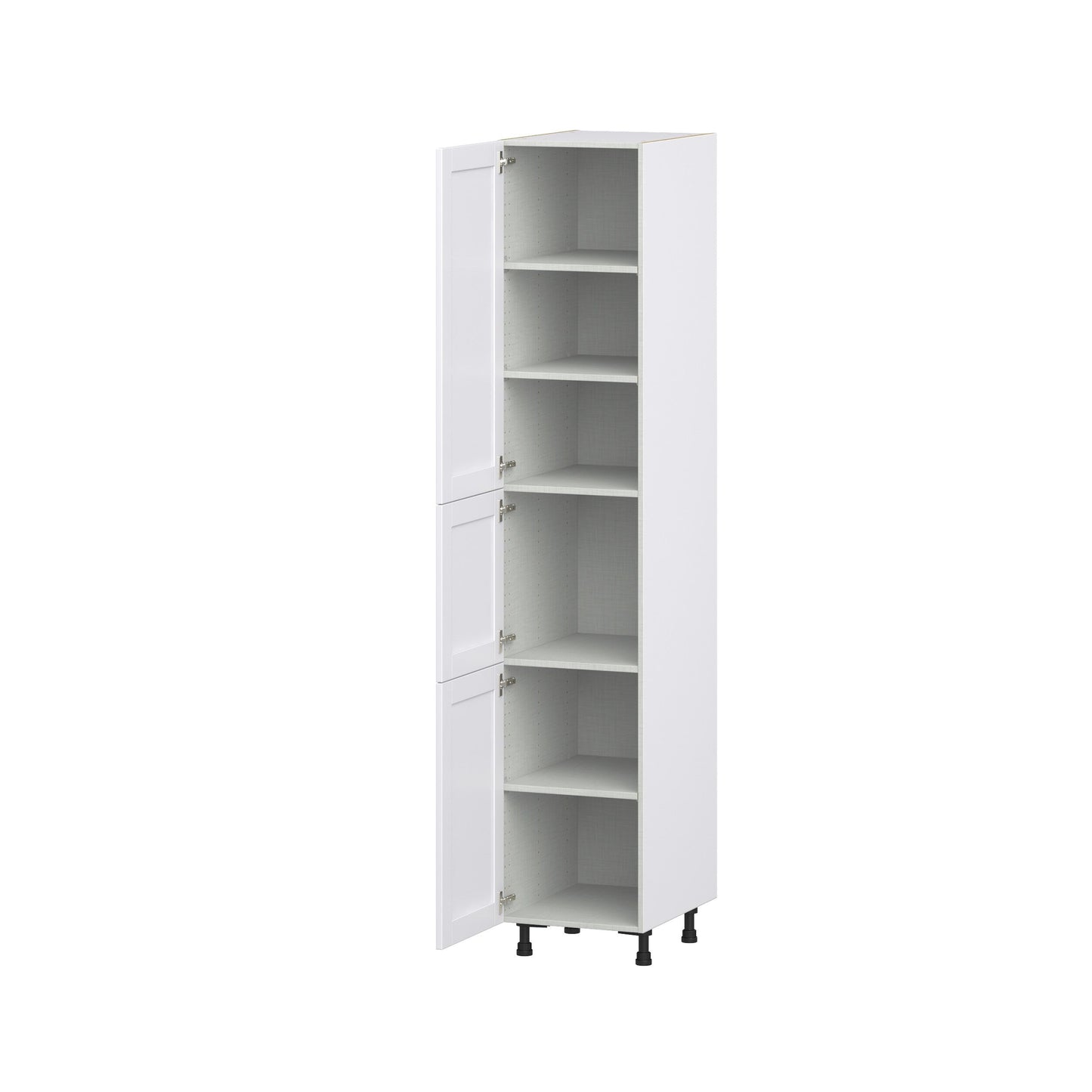 Hugo&Borg Rosemont 18-in W x 94.5-in H x 24-in D Glacier White Pantry Fully Assembled Cabinet (Recessed Panel Shaker Door Style)