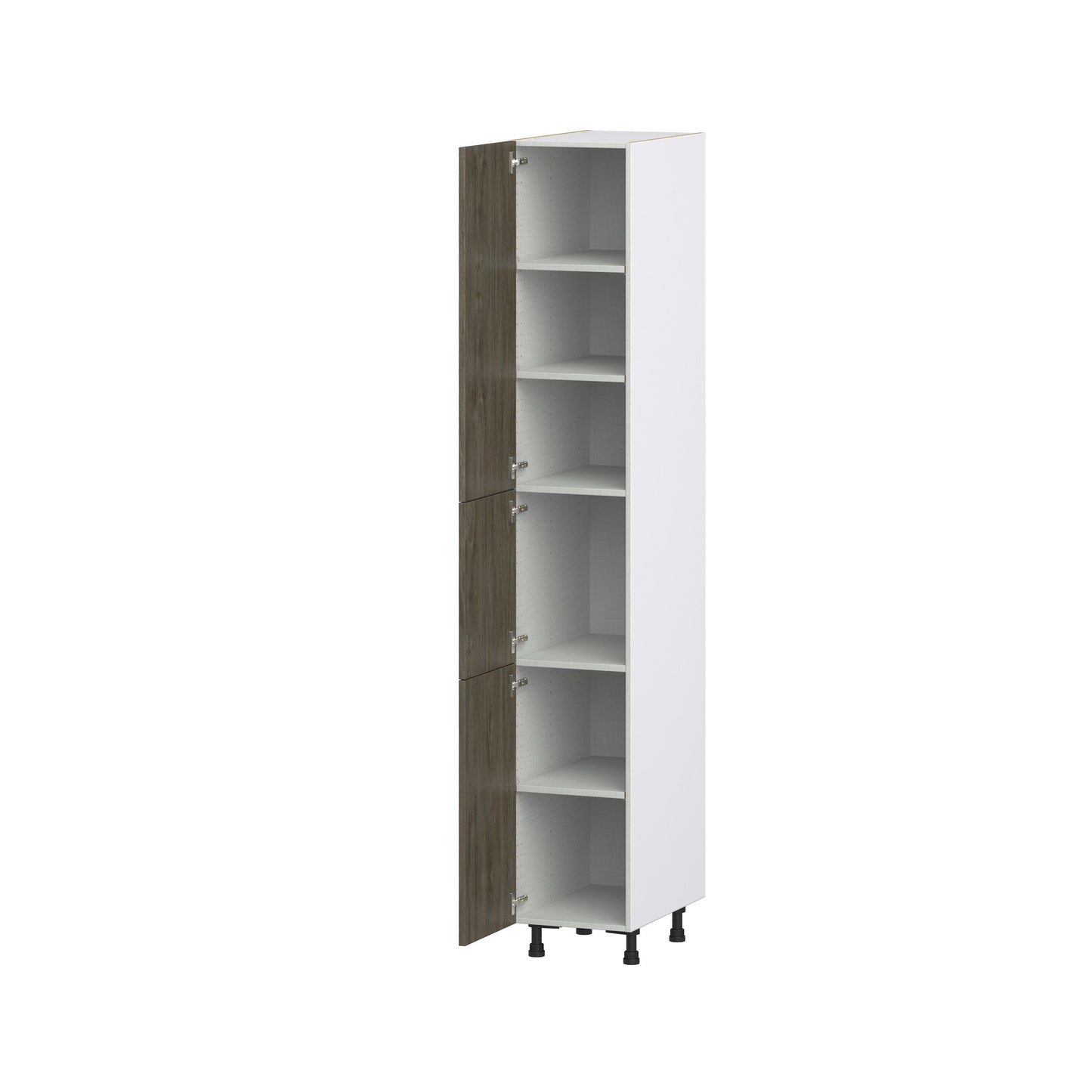 Hugo&Borg Savane 15-in W x 94.5-in H x 24-in D Textmel Pantry Fully Assembled Cabinet (Flat Panel Slab Door Style)