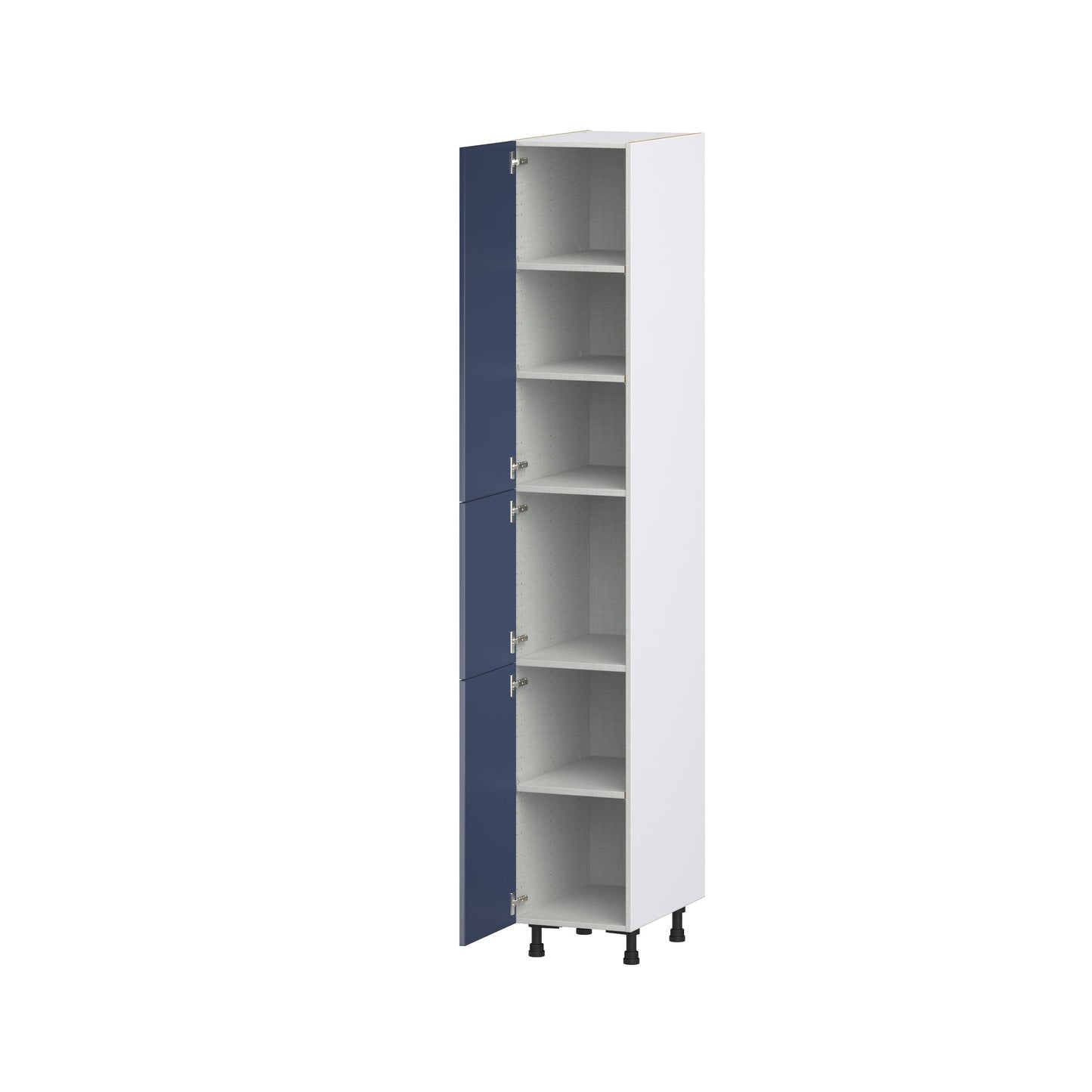 Hugo&Borg Lorette 15-in W x 94.5-in H x 24-in D Navy Blue Pantry Fully Assembled Cabinet (Recessed Panel Shaker Door Style)