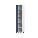 Hugo&Borg Lorette 15-in W x 94.5-in H x 24-in D Navy Blue Pantry Fully Assembled Cabinet (Recessed Panel Shaker Door Style)