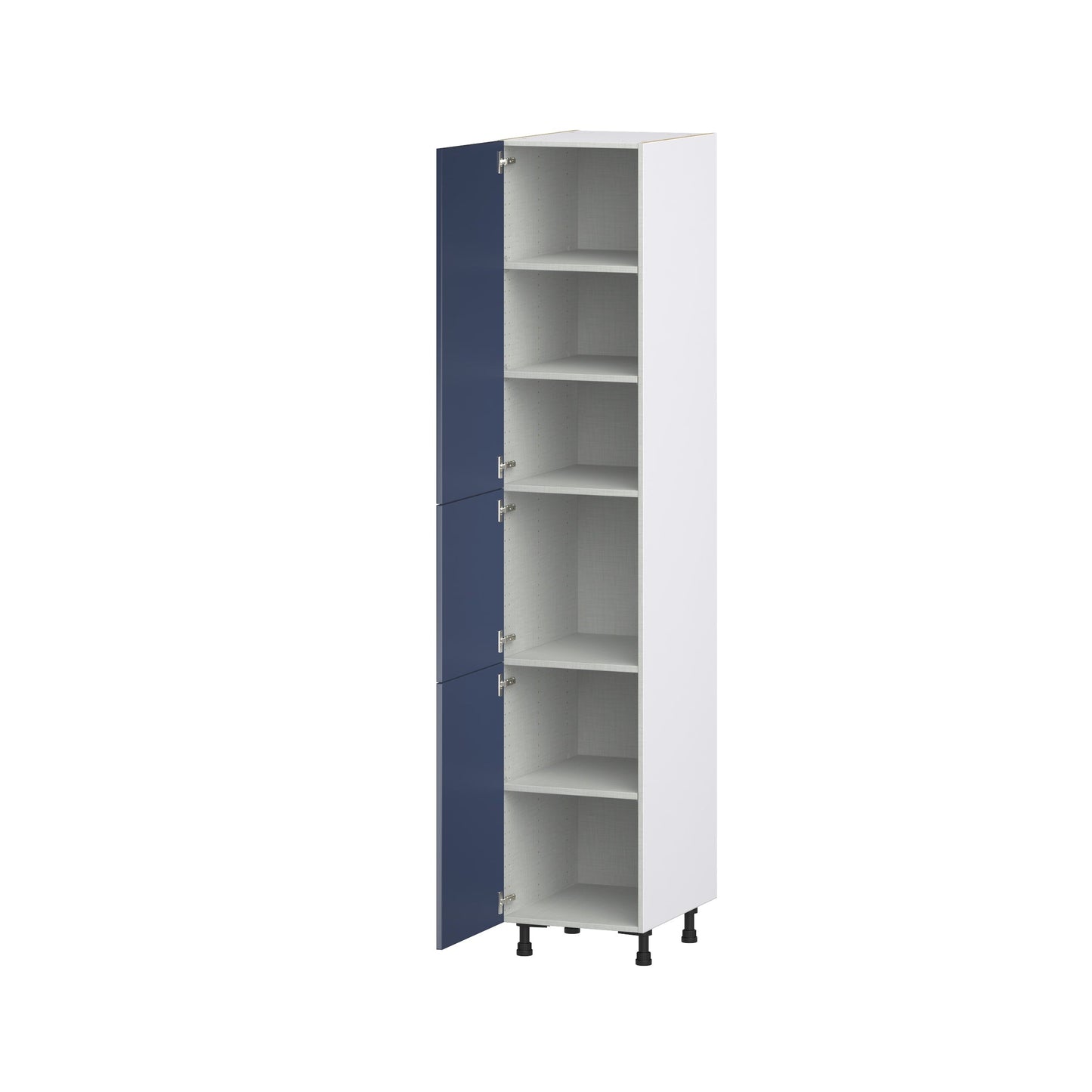 Hugo&Borg Lorette 18-in W x 94.5-in H x 24-in D Navy Blue Pantry Fully Assembled Cabinet (Recessed Panel Shaker Door Style)