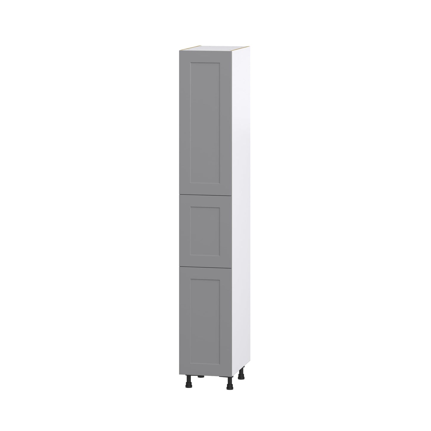 Hugo&Borg Beaumont 15-in W x 94.5-in H x 24-in D Slate Gray Pantry Fully Assembled Cabinet (Recessed Panel Shaker Door Style)