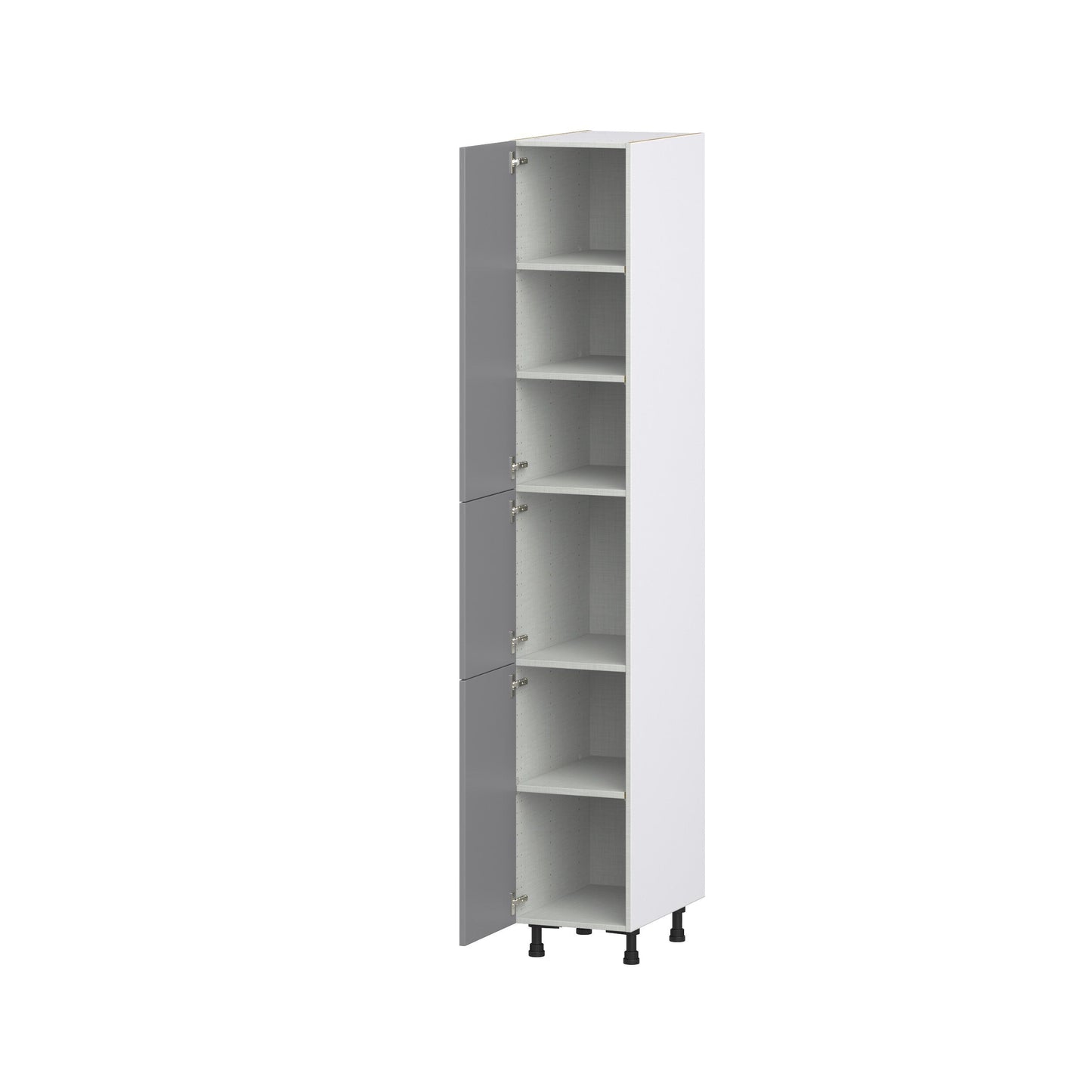 Hugo&Borg Beaumont 15-in W x 94.5-in H x 24-in D Slate Gray Pantry Fully Assembled Cabinet (Recessed Panel Shaker Door Style)