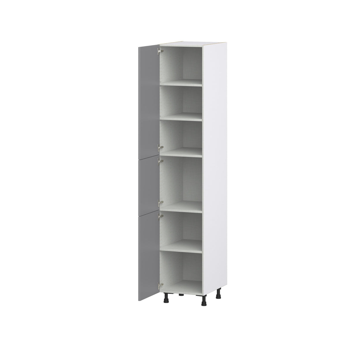 Hugo&Borg Beaumont 18-in W x 94.5-in H x 24-in D Slate Gray Pantry Fully Assembled Cabinet (Recessed Panel Shaker Door Style)