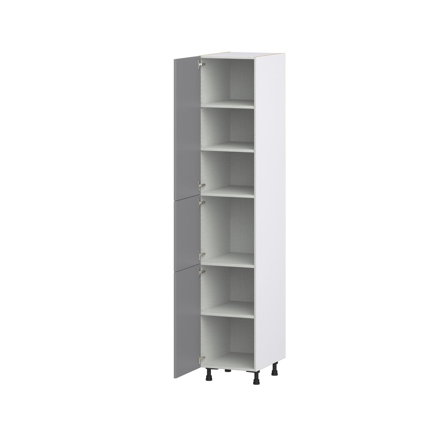 Hugo&Borg Beaumont 18-in W x 94.5-in H x 24-in D Slate Gray Pantry Fully Assembled Cabinet (Recessed Panel Shaker Door Style)