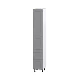 Hugo&Borg Beaumont 15-in W x 94.5-in H x 24-in D Slate Gray 5-Drawers Pantry Fully Assembled Cabinet (Recessed Panel Shaker Style)