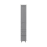 Hugo&Borg Beaumont 15-in W x 94.5-in H x 24-in D Slate Gray 5-Drawers Pantry Fully Assembled Cabinet (Recessed Panel Shaker Style)
