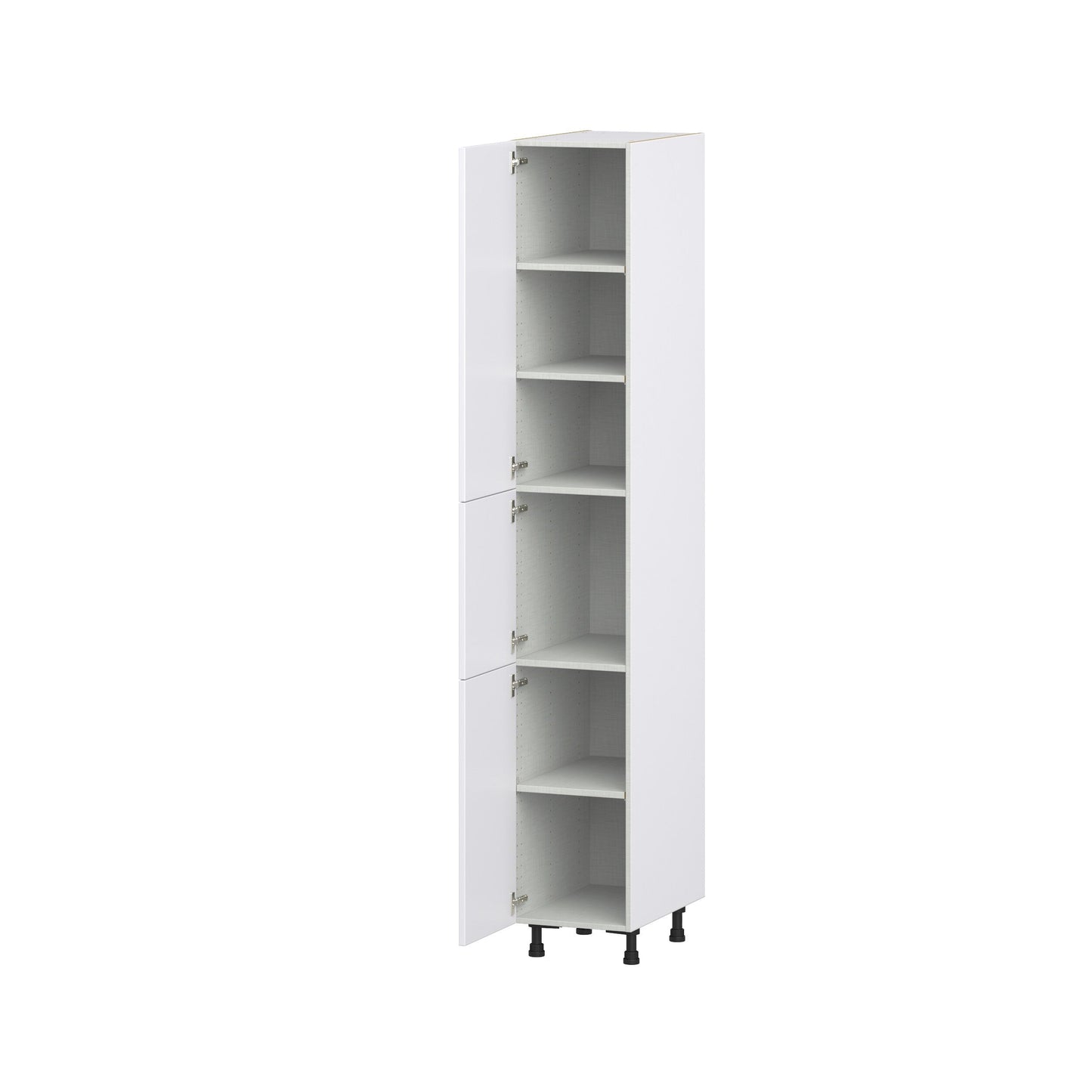 Hugo&Borg Lasalle 15-in W x 94.5-in H x 24-in D Bright White Slab Pantry Fully Assembled Cabinet (Flat Panel Slab Door Style)