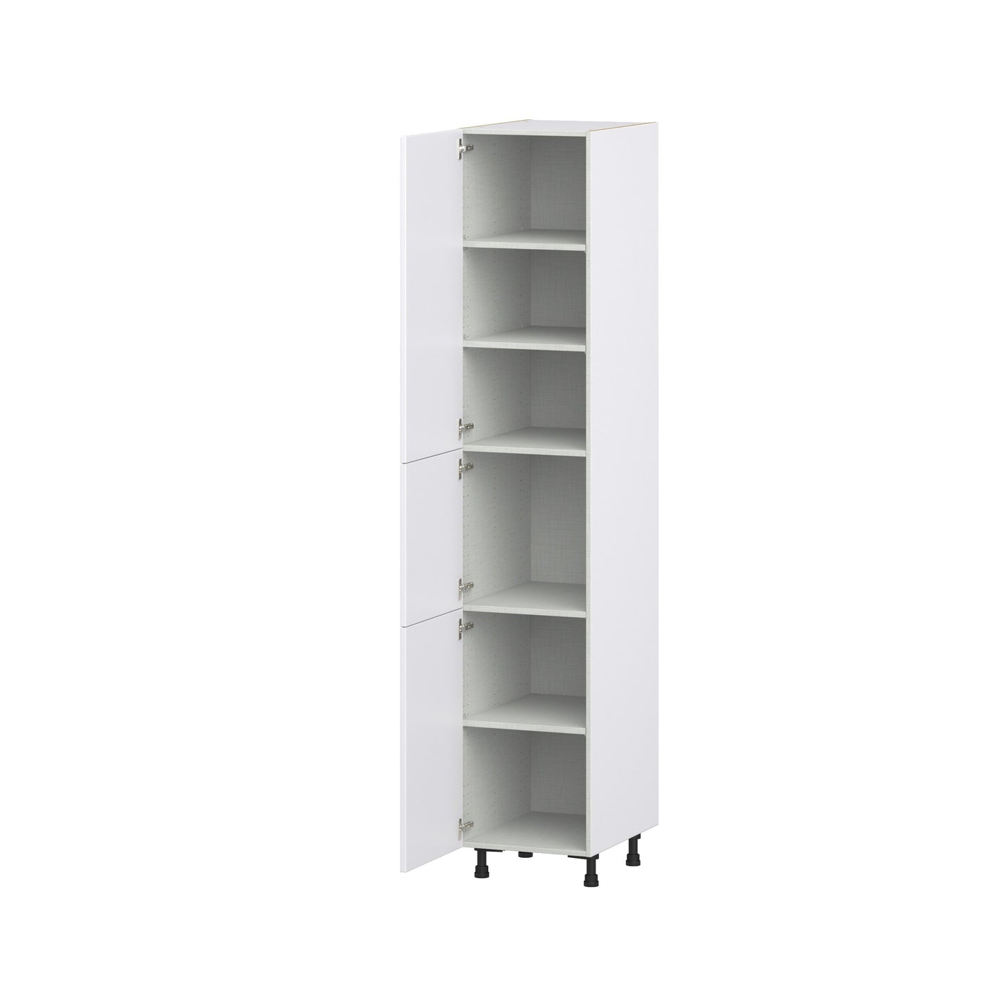 Hugo&Borg Lasalle 18-in W x 94.5-in H x 24-in D Bright White Slab Pantry Fully Assembled Cabinet (Flat Panel Slab Door Style)