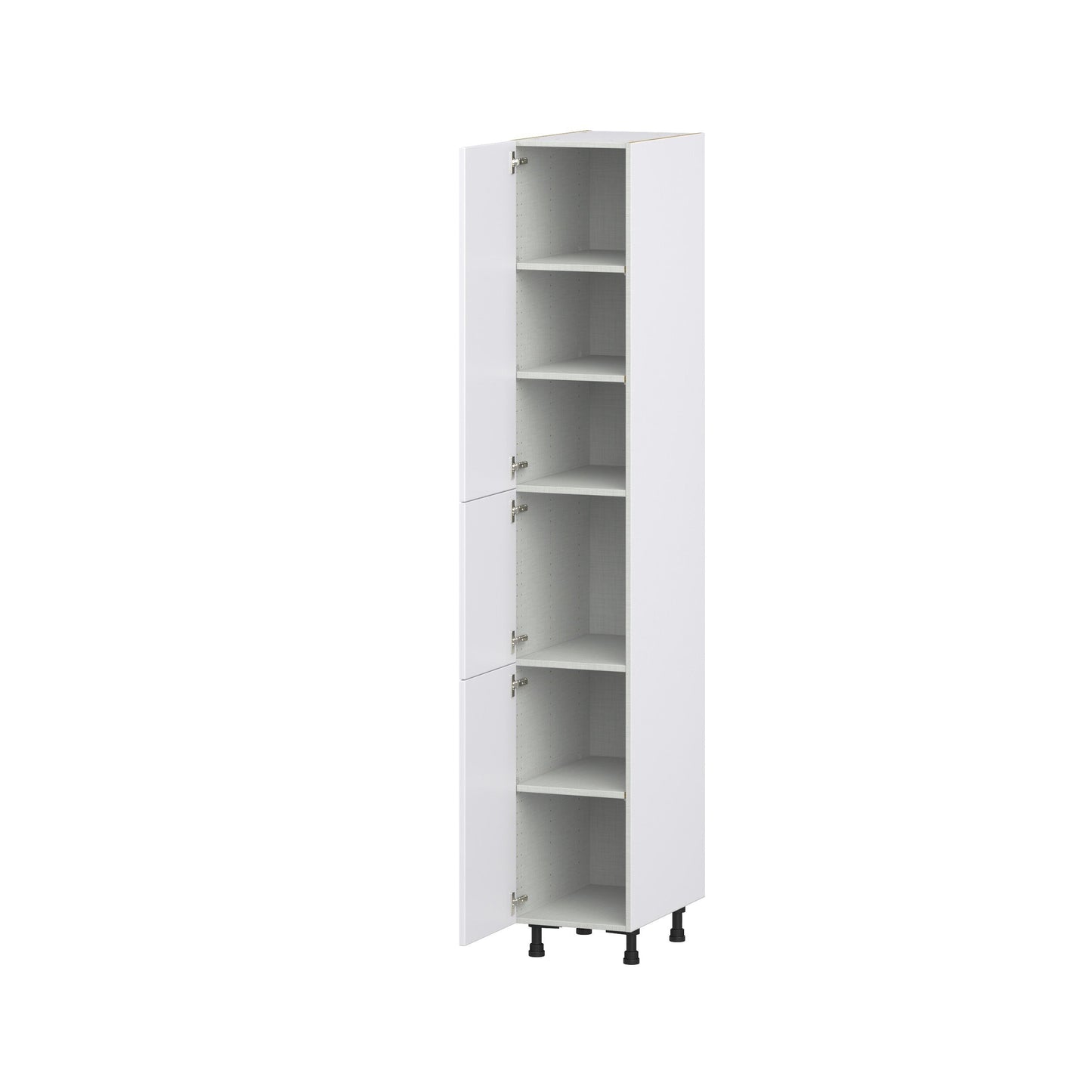 Hugo&Borg Jolie 15-in W x 94.5-in H x 24-in D Warm White Pantry Fully Assembled Cabinet (Recessed Panel Shaker Door Style)