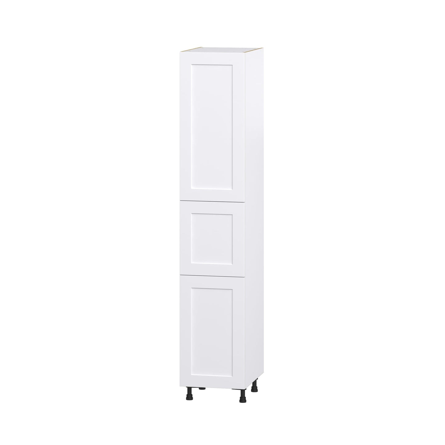 Hugo&Borg Jolie 18-in W x 94.5-in H x 24-in D Warm White Pantry Fully Assembled Cabinet (Recessed Panel Shaker Door Style)