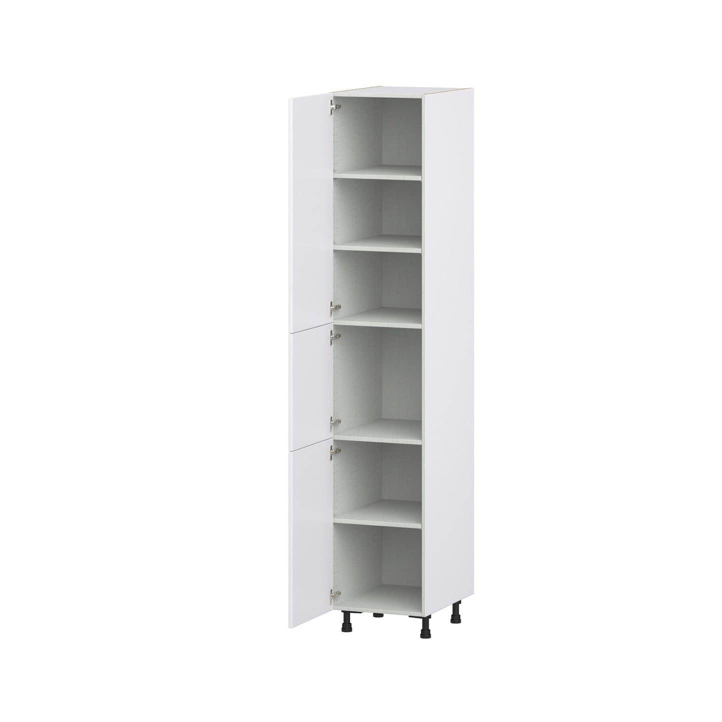 Hugo&Borg Jolie 18-in W x 94.5-in H x 24-in D Warm White Pantry Fully Assembled Cabinet (Recessed Panel Shaker Door Style)