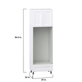 Hugo&Borg Jolie 30-in W x 94.5-in H x 24-in D Warm White 1-Drawer Single or Double Oven Pantry Fully Assembled Cabinet (Recessed Panel Shaker Style)