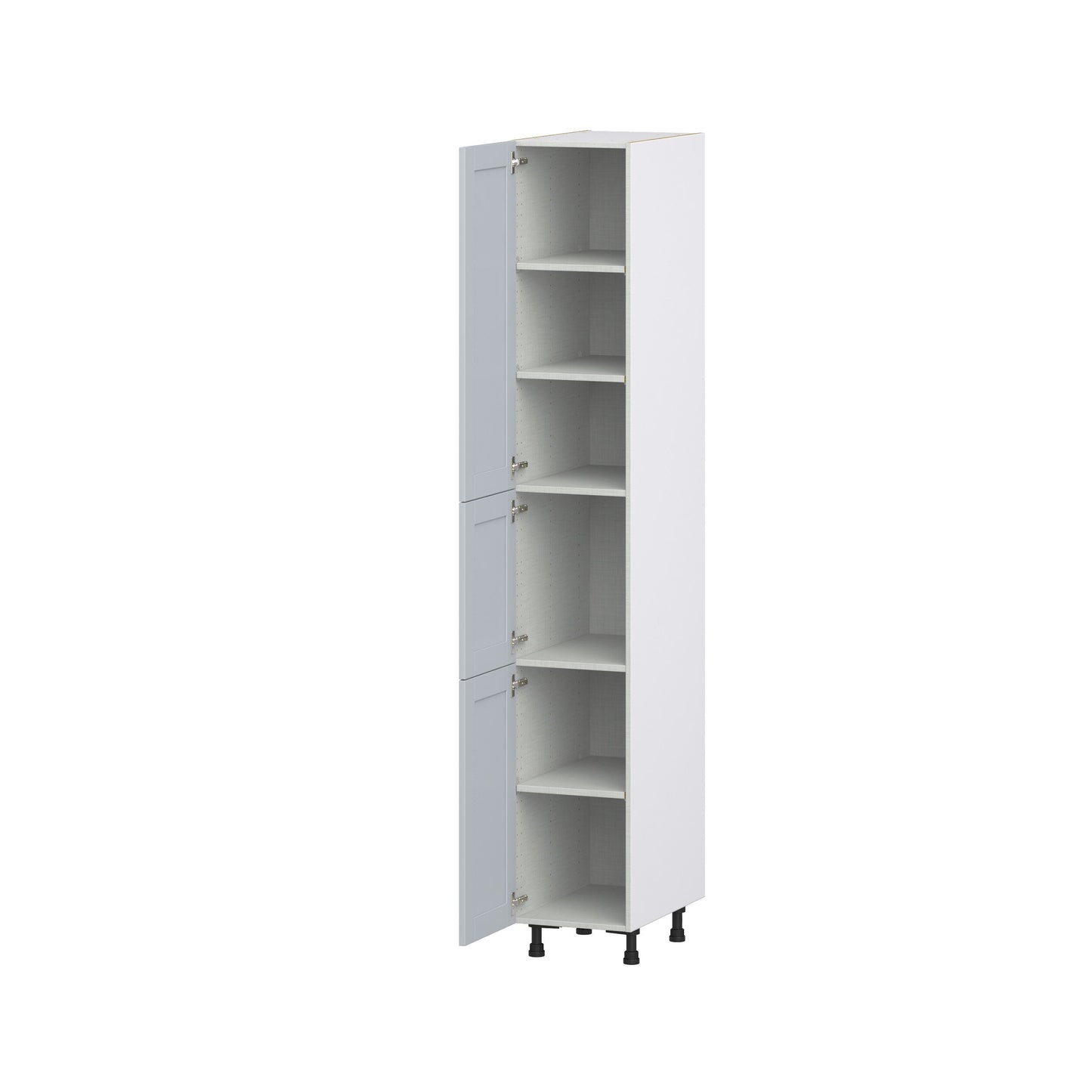 Hugo&Borg Charlesberg 15-in W x 94.5-in H x 24-in D Gray Pantry Fully Assembled Cabinet (Recessed Panel Shaker Door Style)