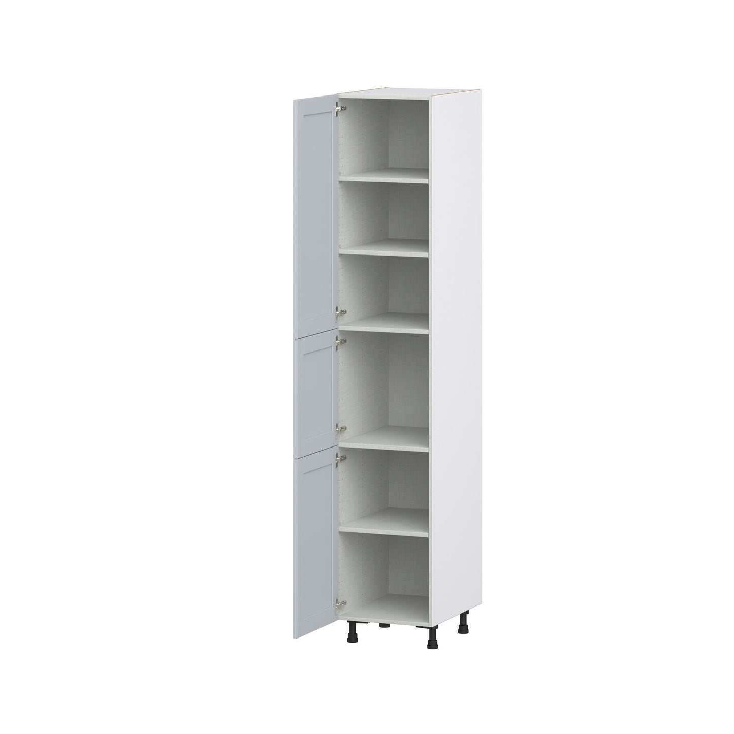 Hugo&Borg Charlesberg 18-in W x 94.5-in H x 24-in D Gray Pantry Fully Assembled Cabinet (Recessed Panel Shaker Door Style)