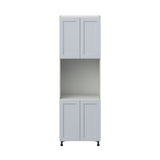 Hugo&Borg Charlesberg 30-in W x 94.5-in H x 24-in D Gray Single Oven Pantry Fully Assembled Cabinet (Recessed Panel Shaker Style)