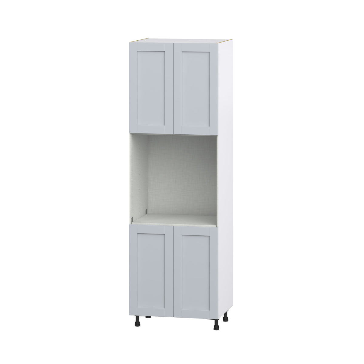 Hugo&Borg Charlesberg 30-in W x 94.5-in H x 24-in D Gray Single Oven Pantry Fully Assembled Cabinet (Recessed Panel Shaker Style)